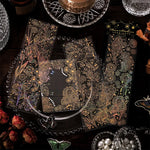 étiquettes décoratives artisanales adhésives papillons strass floral romantique or noir blanc rose vert bleu