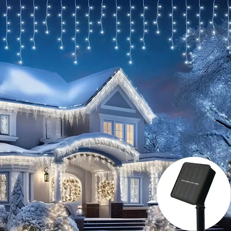 guirlande lumineuse solaire multicolore modes étanches points lumineux clips moderne noël mariageextérieur jardin