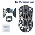 souris jeu souris antidérapante stickers adhésifs motifs géométriques pieds rechange serviette antiseptique noir rouge