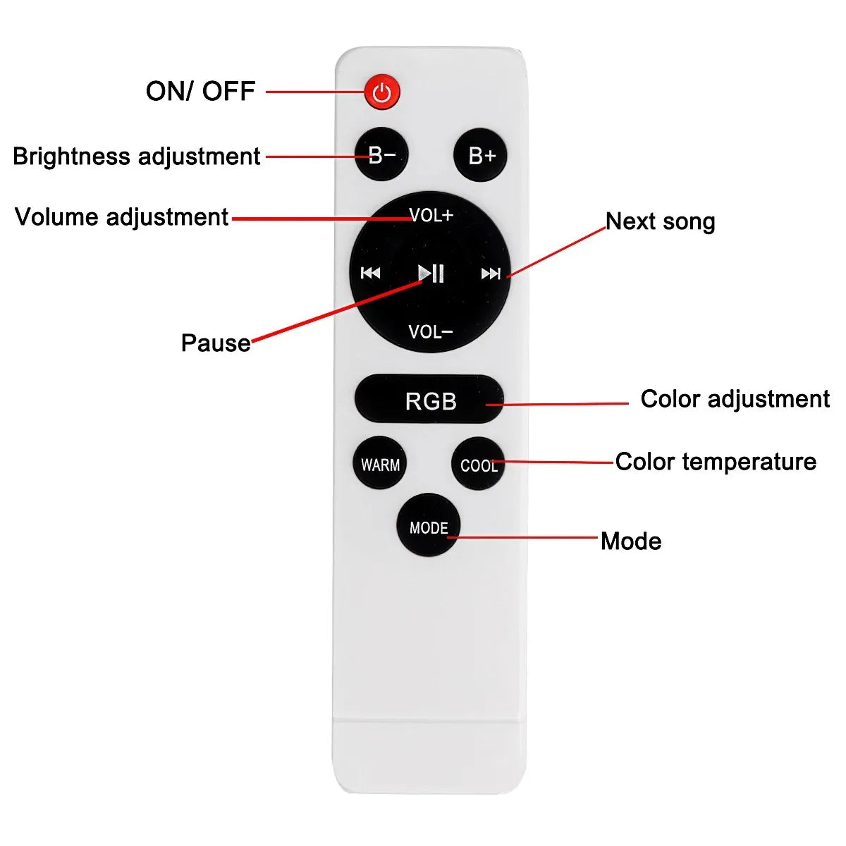 luminaire led cristaux facettes haut parleur bluetooth télécommande moderne multicolore