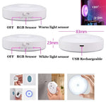 lampe led rechargeable usb aimantée mouvement blanc chaud moderne minimaliste