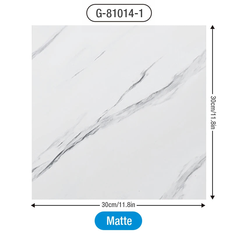 autocollants sol marbre blanc gris moderne adhésifs pvc 30x30cm pack 12 pièces