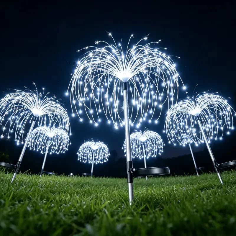 lumière solaire feu d'artifice blanc chaud moderne extérieure autoinstallation festive led jardin patios balcon