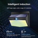 lumière solaire led 176 diodes capteur mouvement moderne jardin sécurité