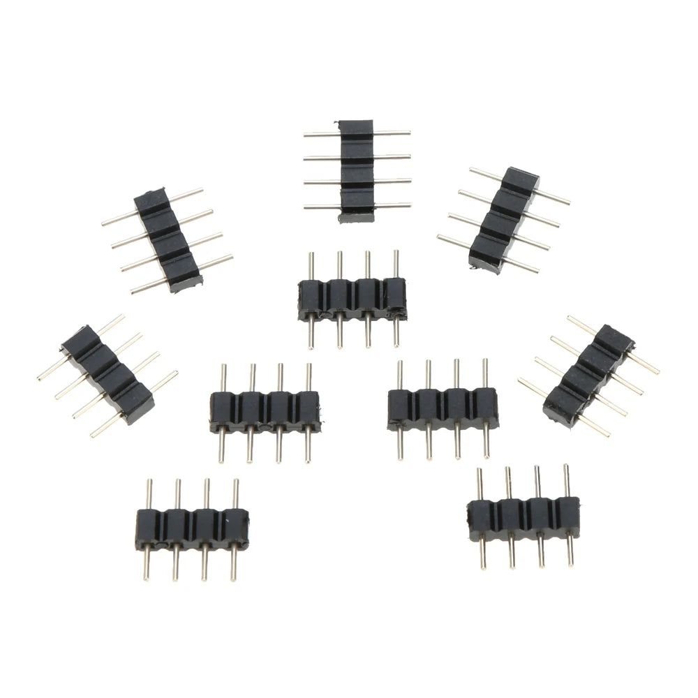 câble splitter led noir connecteurs multiples 5050 3528 header rgb 24v 1to4ways