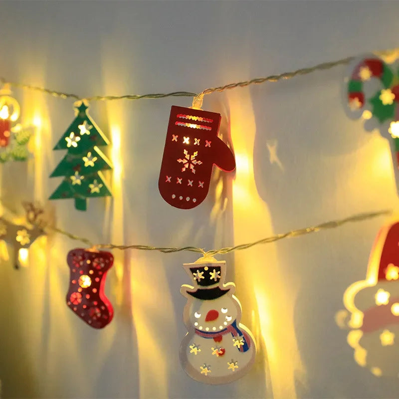 guirlande lumineuse noel leds forme deco festive batterie aa rouge argenté traditionnelle