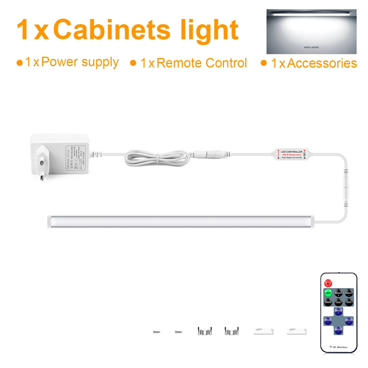 barres lumineuses led blanc modernes 12v 30cm 40cm 50cm télécommande adaptateur secteur