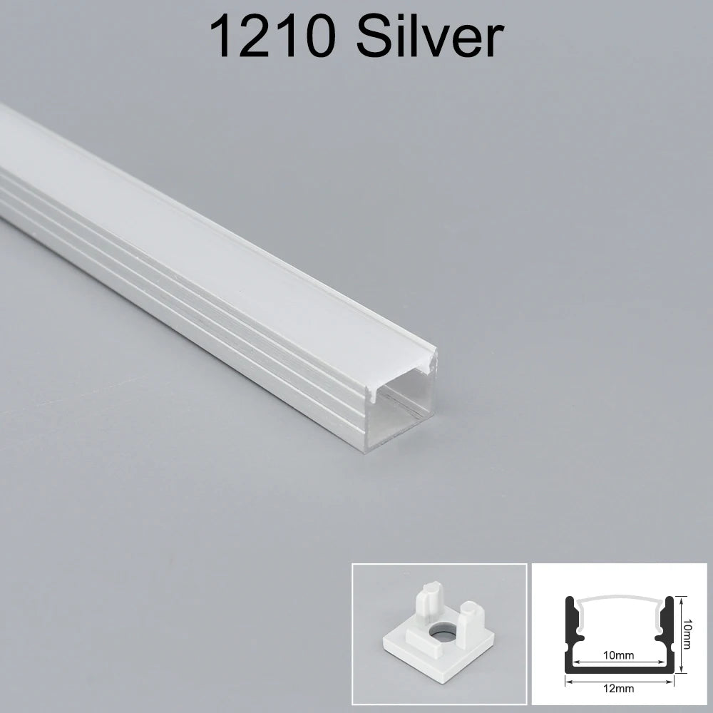 profils d'éclairage led aluminium blanc noir clips moderne 7mm 9mm 10mm 12mm