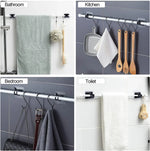 crochets muraux adhésifs transparents blancs noirs modernes rangement douche 12 pièces