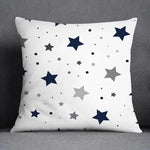 taies d'oreiller géométriques polyester bleu gris moderne maison 45x45cm non toxique respectueux environnement
