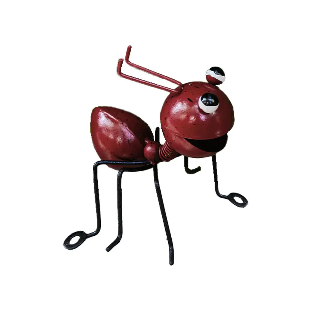 décoration extérieure fourmis métal couleur orange rouge bleu vert cartoon