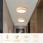 plafonnier led moderne bois diffuseur acrylique opaque salon chambre entree