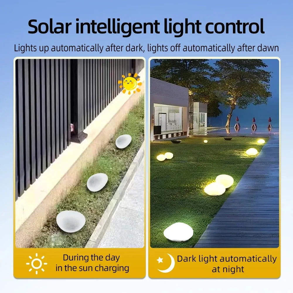 lampe solaire moderne blanc ip65 led autonome jardin piscine chemin decoration exterieureurgence