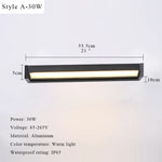 éclairage led moderne extérieur mural noir jaune 12w 18w 30w certifié ul rohs fcc