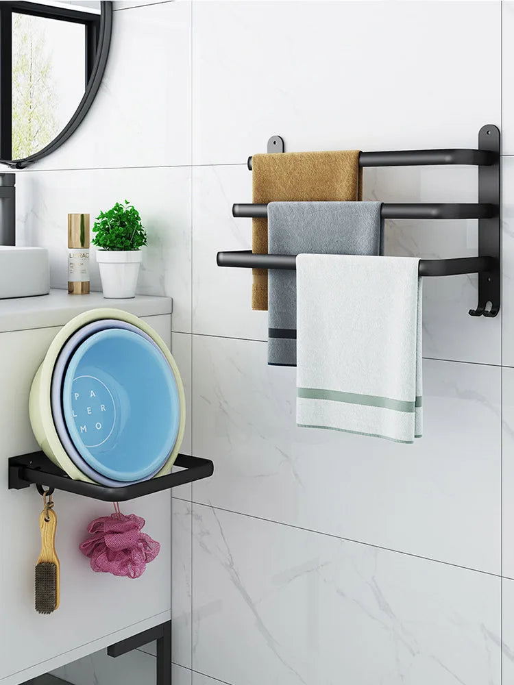 porte serviettes mural noir anti rust porte serviettes bain organisateur salle bain moderne