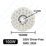 plaque led 200w 150w 100w blanc moderne aluminium driver free