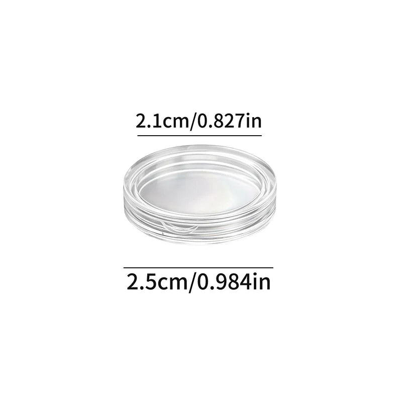 boîtes rangement transparentes réutilisables pièces monnaie 20 22 27 30 35mm modernes pratiques