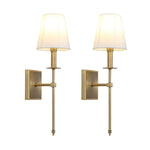 lampe murale classique or abat jour blanc élégante cuisine chambre entrée fixée mur moderne