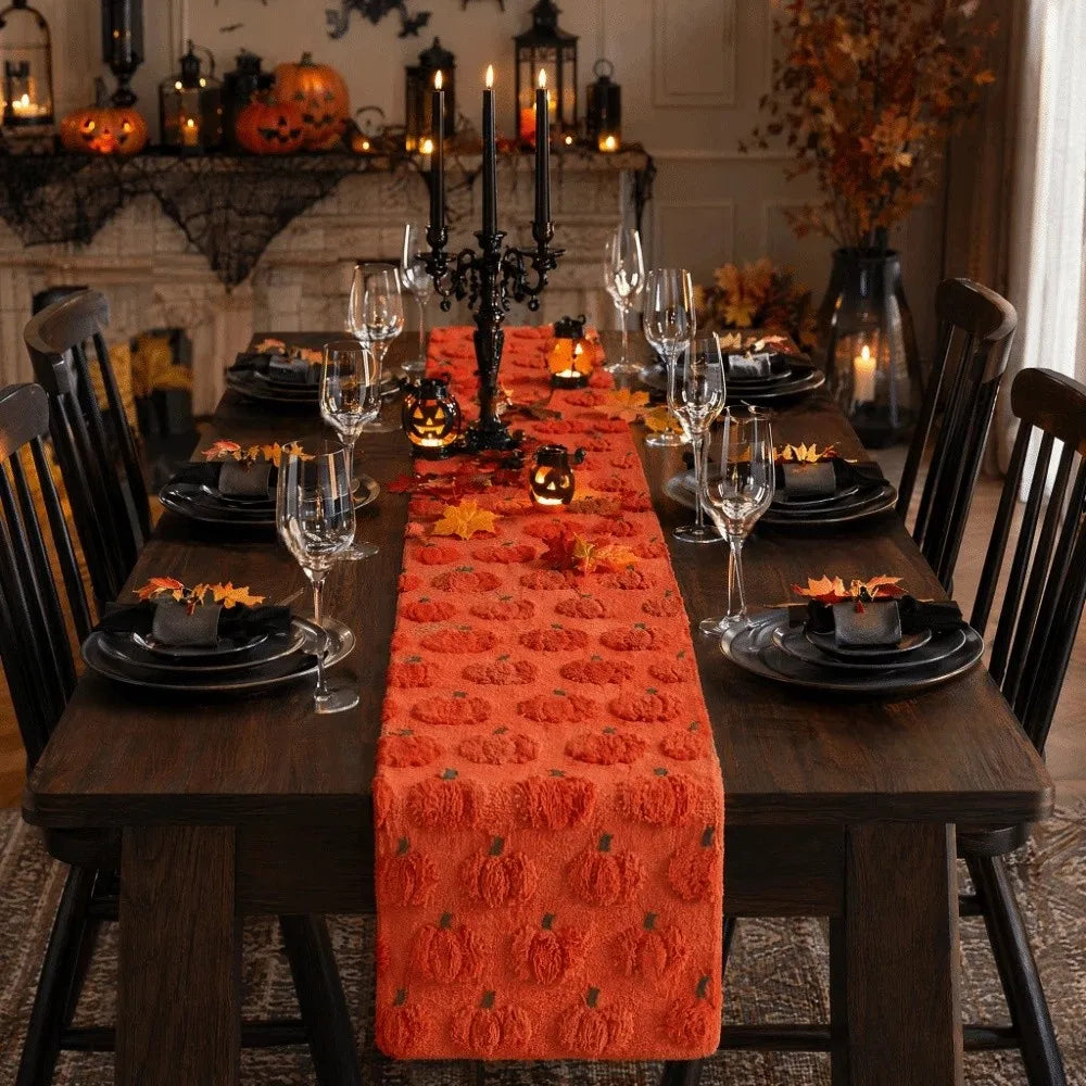 tableau halloween citrouille 3d orange décoration automnale maison festive polyester coton