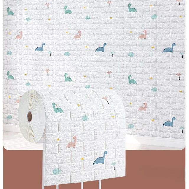 stickers muraux 3D brique animaux princesses châteaux cœur étoile moderne