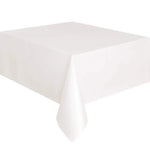 nappes jetables table blanc noir anniversaire mariage fêtes lisses opaques PVC modernes
