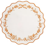 serviette table classique guirlande feuilles ruban blanc bleu orange rouge violet doré respectueux environnement