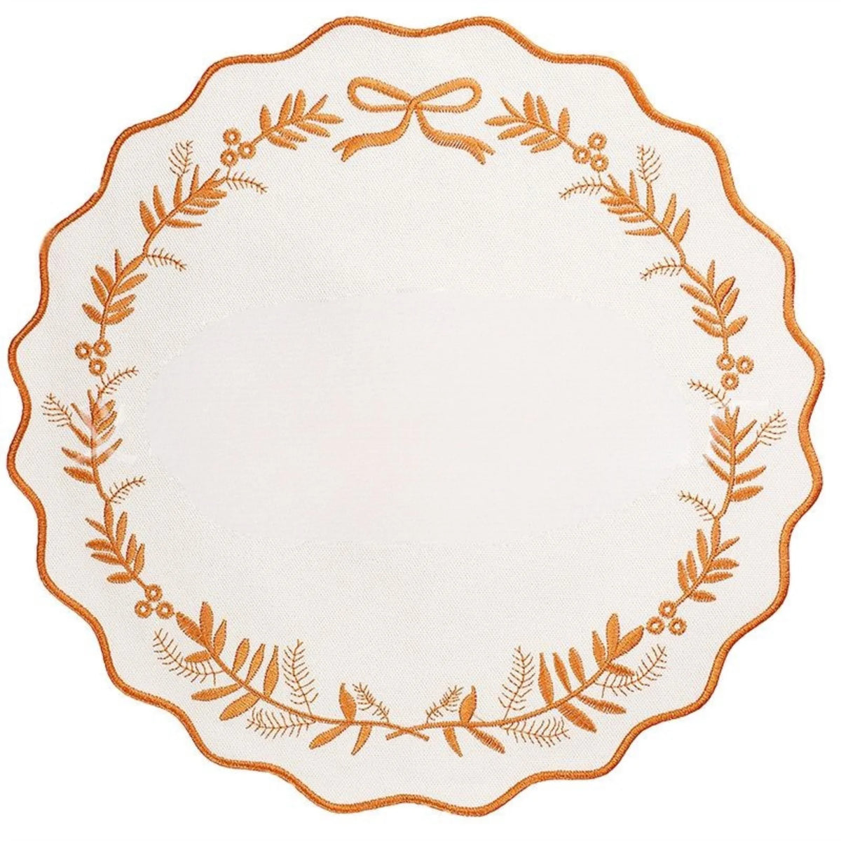 serviette table classique guirlande feuilles ruban blanc bleu orange rouge violet doré respectueux environnement