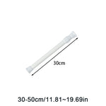 support mural extensible blanc clips adhésifs moderne sans perçage télescopique métal lisse