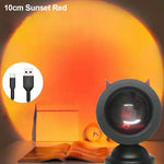 lampe projection led arc ciel usb moderne noir blanc orange décoration chambreôtel