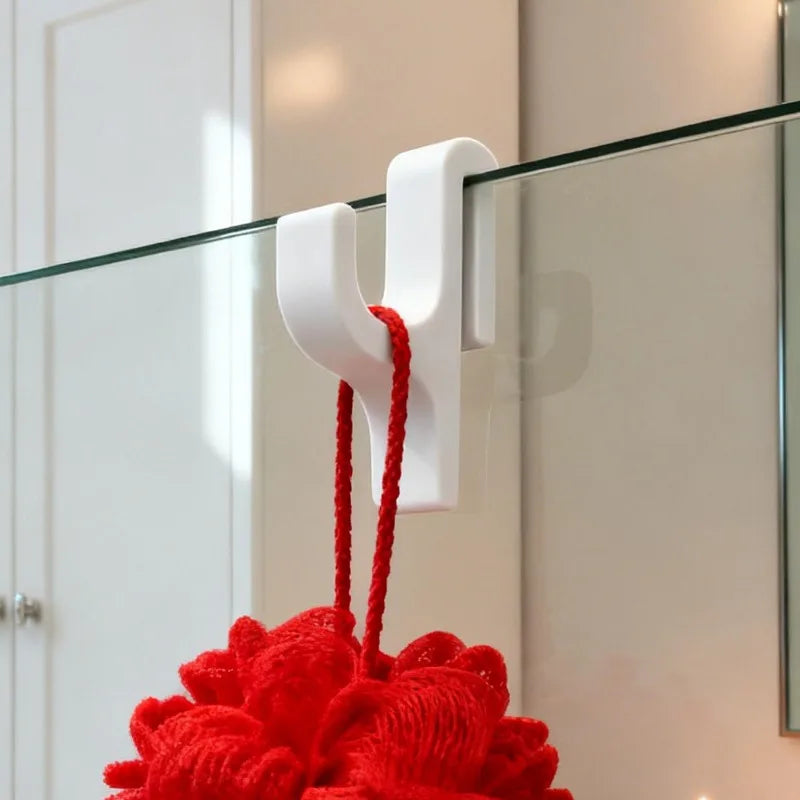 crochet douche adhésif noir blanc moderne salle bain organisateur suspendu serviettes essuie glace 10pcs