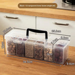 boîte rangement épices transparente poignée noire compartiments herbes piments camping voyage moderne pratique