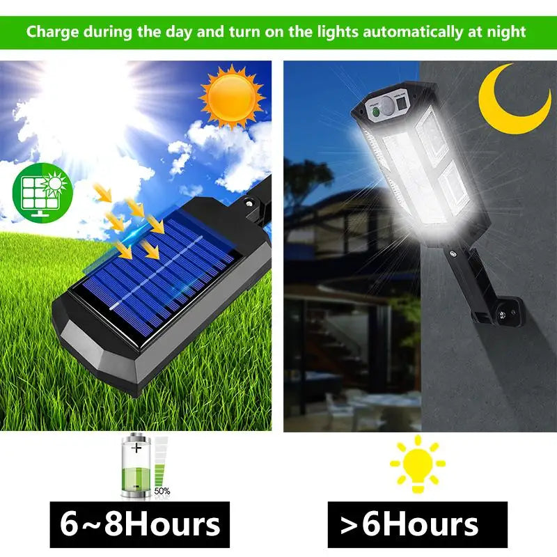 lumière solaire moderne noire détecteur mouvement panneau solaire led facile