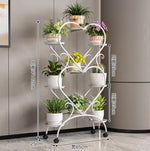 présentoir fleurs moderne blanc doré géométrique 102cm hauteur 65cm largeur