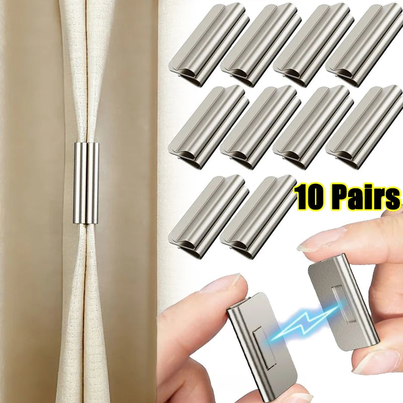 clips magnétiques rideaux fermés anti lumière moderne détachable sans perçage blackout métal