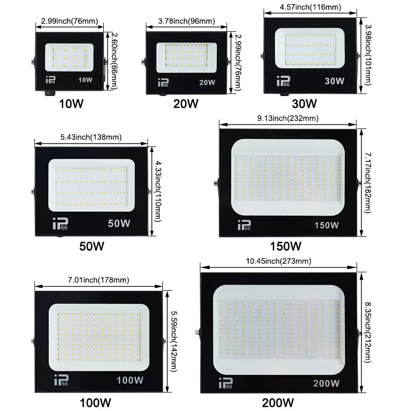 projecteur led moderne 220v ip66 blanc mat extérieur mur câble alimentation aluminium