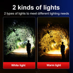 lampe frontale led rechargeable 18650 batteries zoom ajustable indicateur batterie bandes élastiques multifonction camping