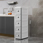 rangements mural blanc gris moderne minimaliste meuble tiroirs poignées roulettes