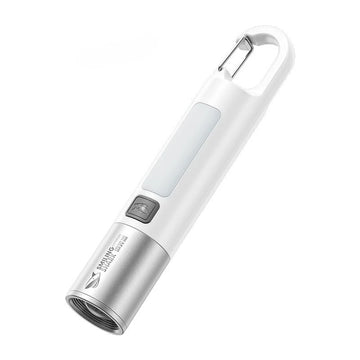 torche rechargeable led portable annneau violet rose gris jaune verte bleue