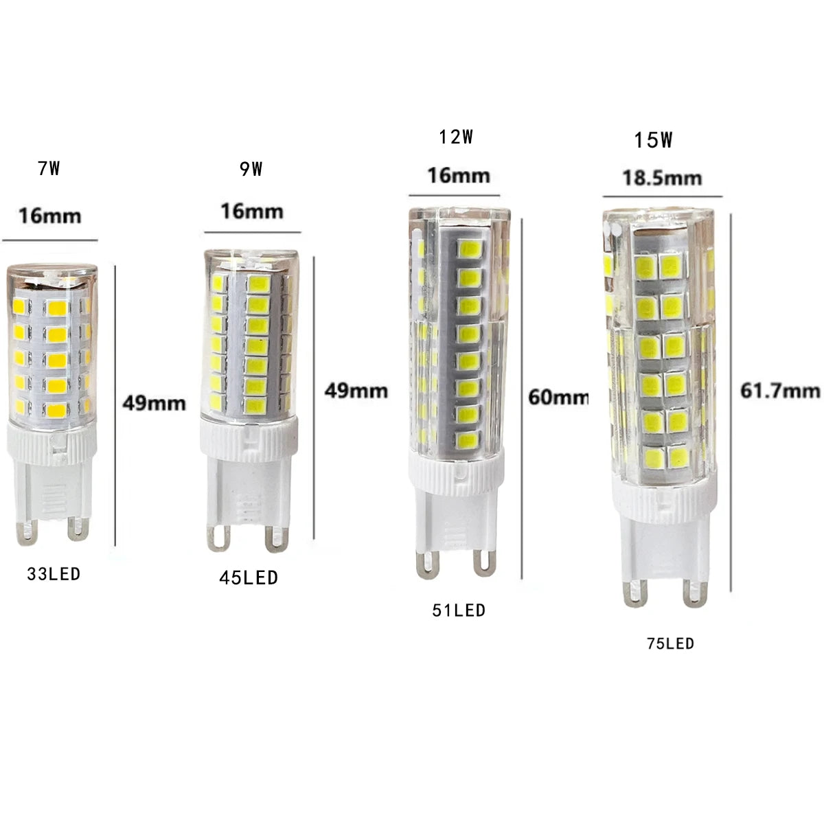 ampoule led g9 blanc moderne décoration lustre maison luminaire intérieur petit haute puissance