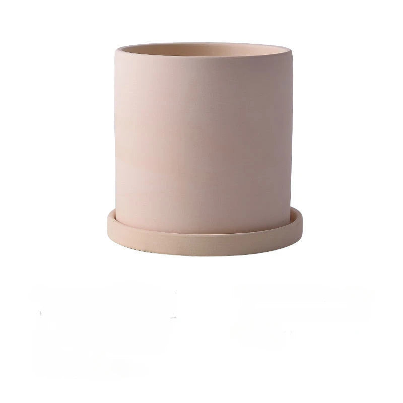 pots fleurs céramique moderne beige uni opaques 11x11x11cm 13x13x13cm 9x9x9cm succulentes