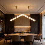 lampe suspendue marbrée moderne blanc doré 4500k 3000k 6000k chambre restaurant