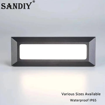 applique murale extérieure led noir moderne étanche jardin terrasse balcon escalier