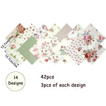 tissu imprimé patchwork 42 pièces fleurs vintage rose vert beige