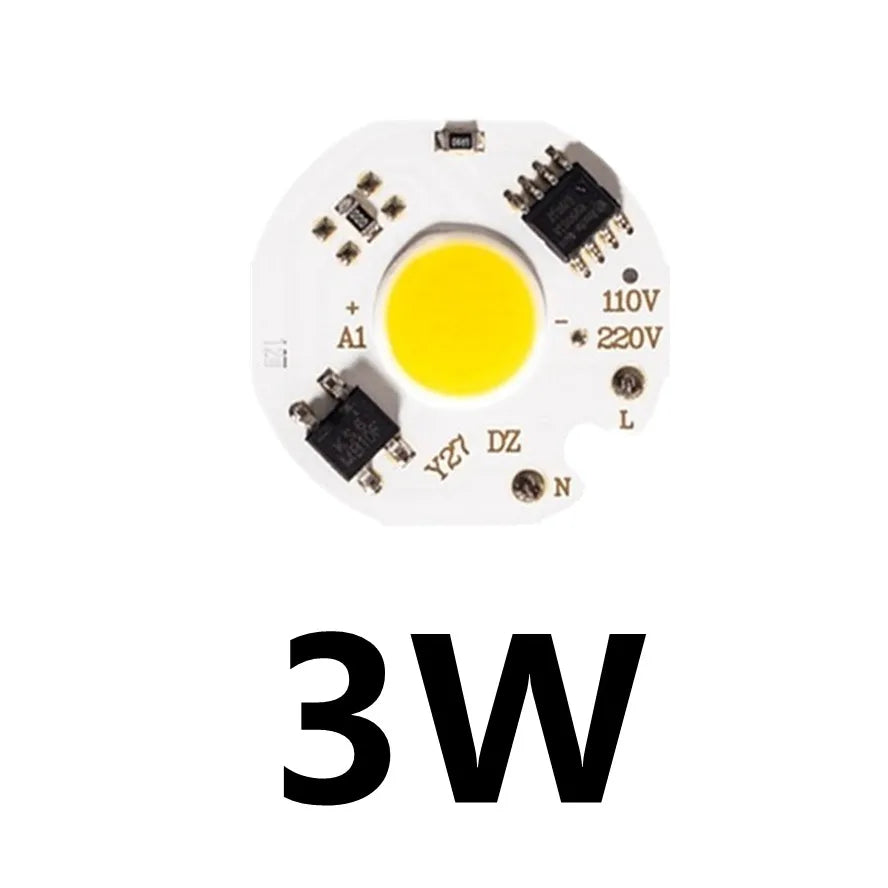 puce led cob projecteur faisceau large blanc chaud montage direct ic intelligent 220v