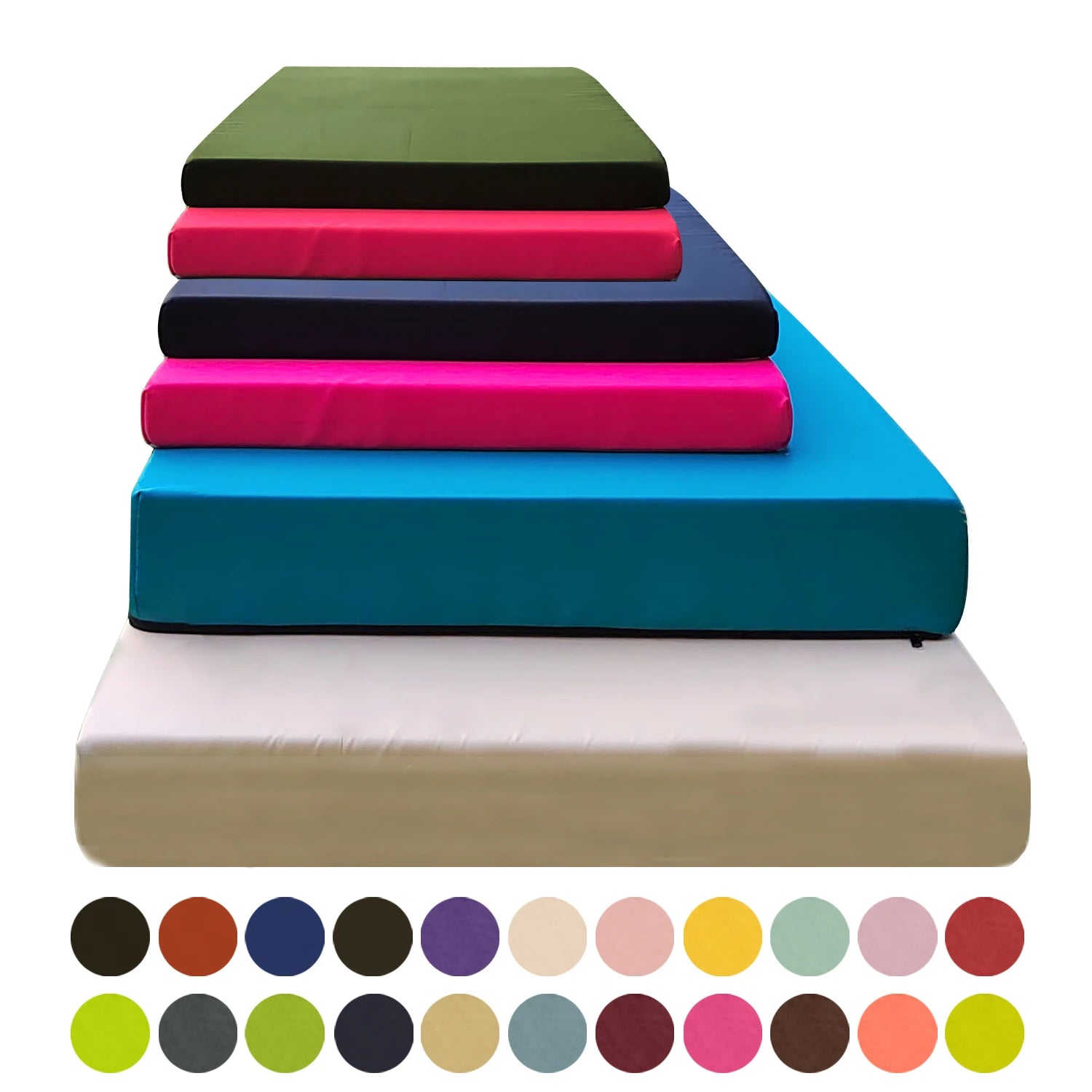 Coussin imperméable pour banc de jardin en couleur bourgogne