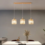 suspension lumineuse moderne élégante dorée strass ajouré transparent e27 cristal lumière intérieure