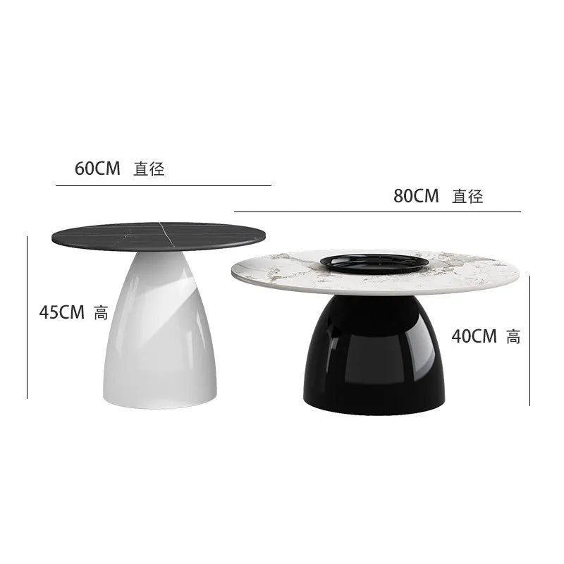 tables basses modernes minimalistes marbre noir blanc motifs argentées marron vert olive salon