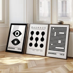 affiches noir blanc graphiques abstraites modernes minimalistes géométriques encre imperméable toile sans cadre