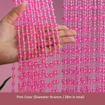 rideau pvc clips moderne rose bleu clair facile porte maison translucent