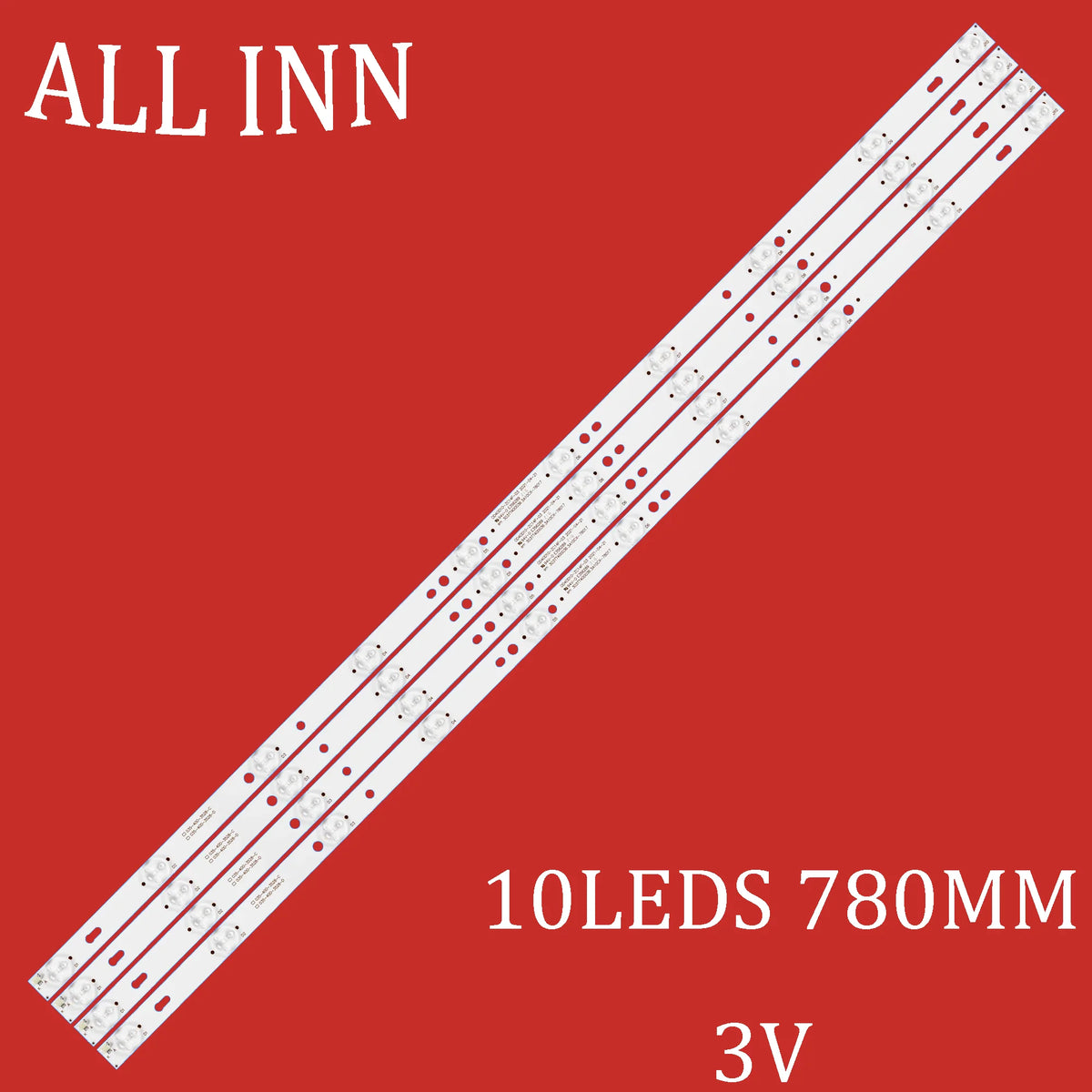 bande led 10 lumières blanc points noirs modernes connecteurs couleurs 3v 780mm